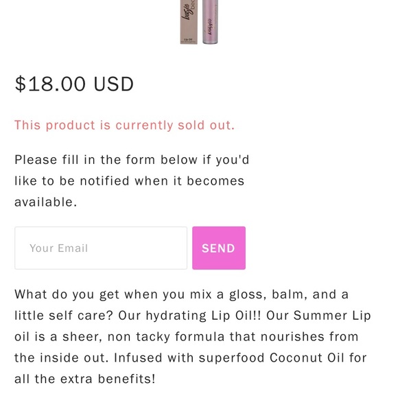SOLD - Basic Beauty Lip Oil - Picture 6 of 6
